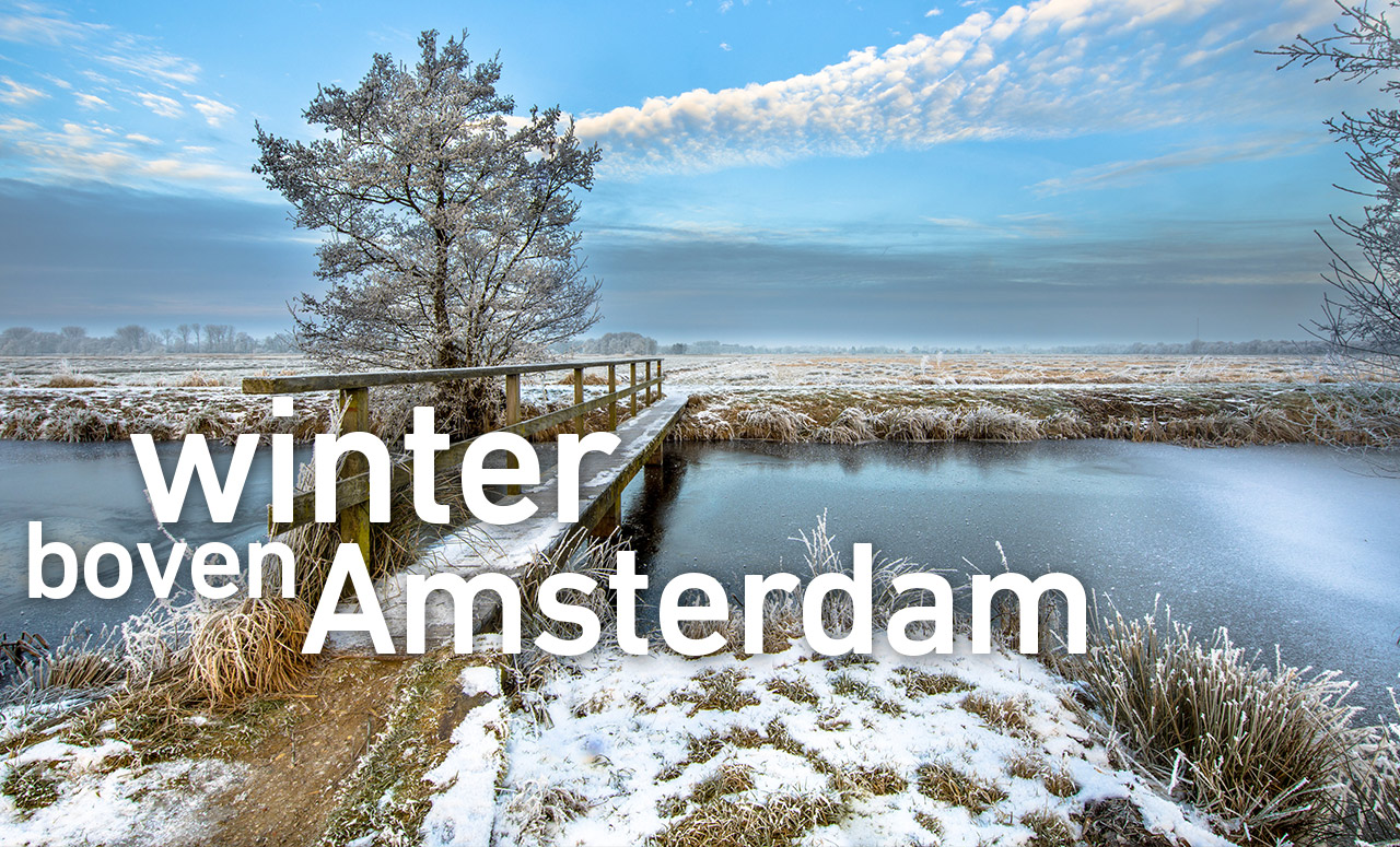 Winter boven Amsterdam