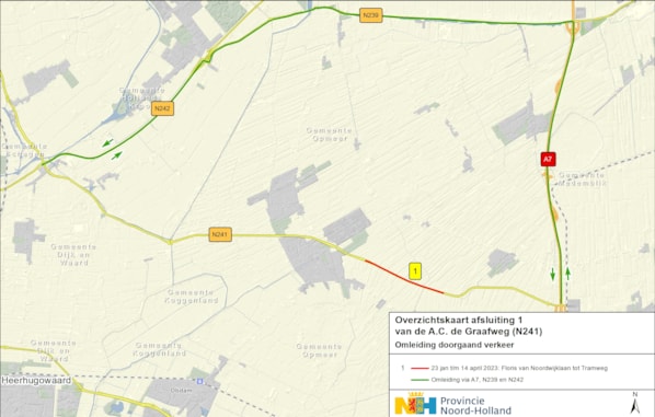 Omleidingsroute 1 Doorgaand verkeer en vrachtverkeer