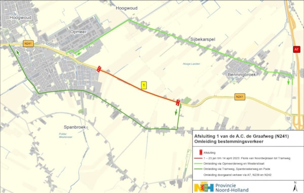 Omleidingsroute 2 en 3 Bestemmingsverkeer