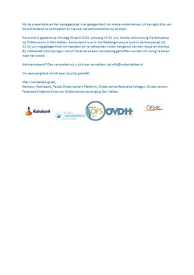 Uitnodiging presentatie rapport 'Noord-Holland Noord, een tuin van innovatie 2