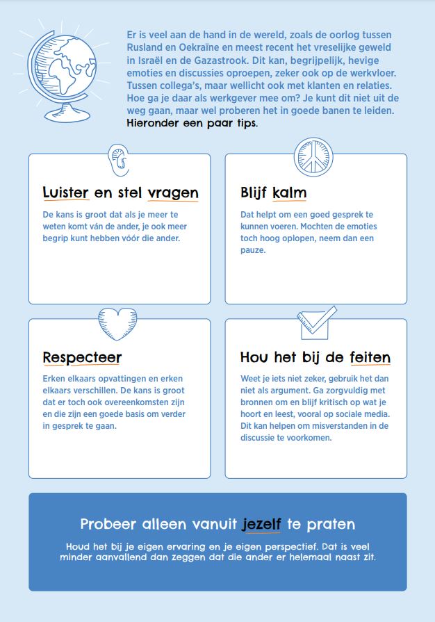 Vier tips voor moeilijke discussies op werkvloer