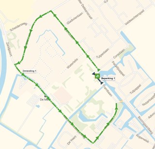 Wegomleiding herinrichting aansluiting IJsvogelpad Winkel