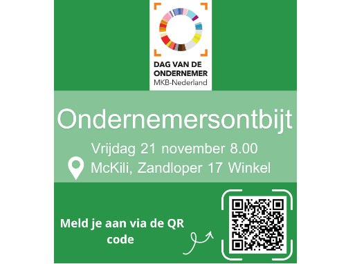 Uitnodiging Ondernemersontbijt - 21 november