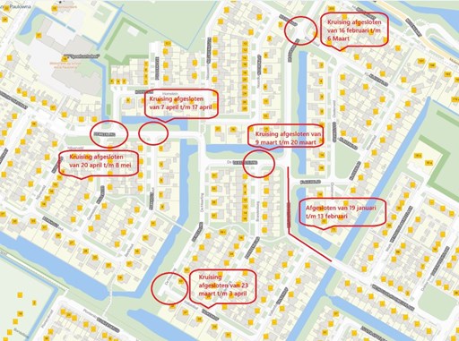 Overzicht werkzaamheden Elshof Noord